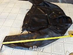 LANGLITZ PD COLUMBIA Police Issue Spec Leather Motorcycle JACKET Custom Large XL