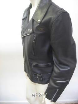 LEWIS LEATHERS Aviakit LIGHTNING Black Leather Motorcycle Jacket Size 44