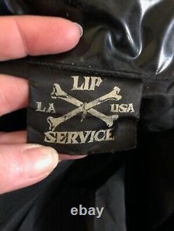 LIP SERVICE vintage vinyl motorcycle jacket 1988