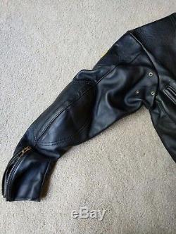 LOOK! Vanson Cafe Racer style leather motorcycle jacket Very little wear. Sz 40
