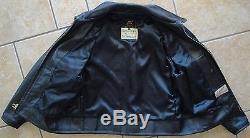 Lost Worlds Suburban Fqhh Black Horsehide Motorcycle Leather Jacket Size 44