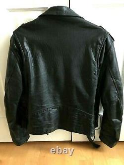 La Roxx Size Medium Black Genuine Leather Motorcycle Jacket Hollywood Punk Mens