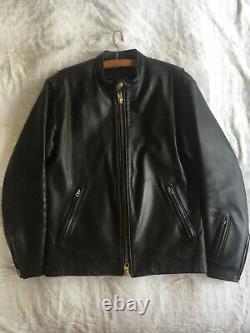 Langlitz Crescent Custom Motorcycle Leather Jacket Mens 42