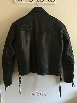 Langlitz Leather Sidewinder mens motorcycle jacket size 46