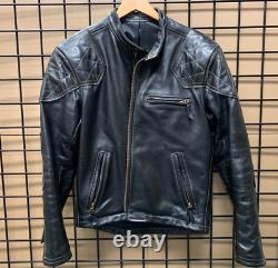 Langlitz Sidewinder Leather Motorcycle Jacket Black Size Small Used