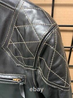 Langlitz Sidewinder Leather Motorcycle Jacket Black Size Small Used