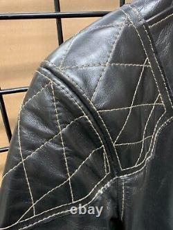 Langlitz Sidewinder Leather Motorcycle Jacket Black Size Small Used