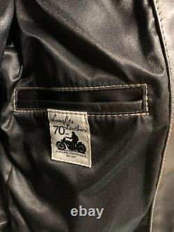 Langlitz Sidewinder Leather Motorcycle Jacket Black Size Small Used