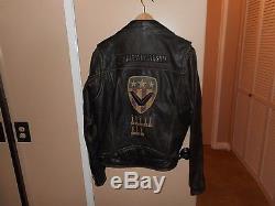 Large Men's Vintage Harley-Davidson Brown Road King Leather Jacket Rare & HTF