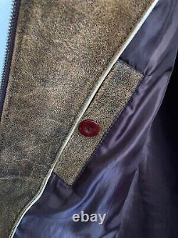 Las Santas del Sud Suede Leather Jacket Size 50 (40US)