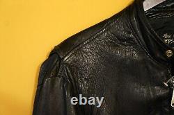 Leather Biker Jacket Black Motorcycle Men's Sears Vintage