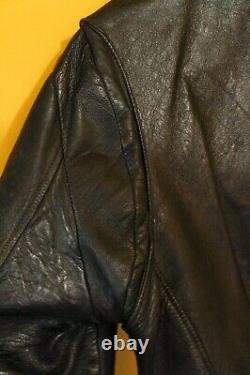 Leather Biker Jacket Black Motorcycle Men's Sears Vintage