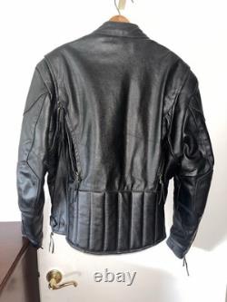 Leather Biker Jacket Size 42 Barneys Be Johnny Cage VGC