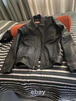 Leather Biker Jacket men Eastriders size XL