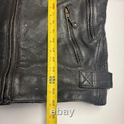 Leather Gallery Cafe Racer Biker Jacket Mens M Orange Racing Thinsulate Coat