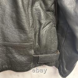 Leather Gallery Cafe Racer Biker Jacket Mens M Orange Racing Thinsulate Coat