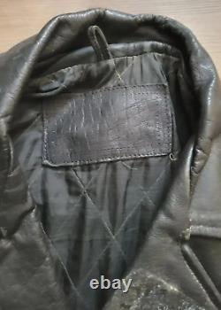 Leather Gold True Vintage Leather Moto motorcycle Jacket sz. L