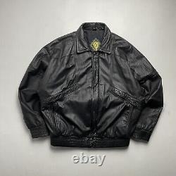 Leather Jacket 1990s Mens S Type A1 Cropped Racing Avirex Style