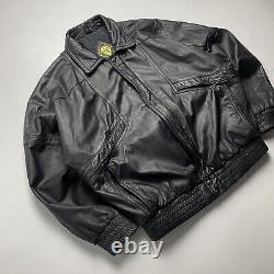 Leather Jacket 1990s Mens S Type A1 Cropped Racing Avirex Style