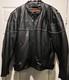 Leather King Motorcycle Jacket Black Mens XXL Excellent Condition FREE SHIPPING