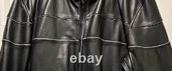 Leather King Motorcycle Jacket Black Mens XXL Excellent Condition FREE SHIPPING