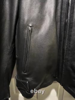 Leather King Motorcycle Jacket Black Mens XXL Excellent Condition FREE SHIPPING