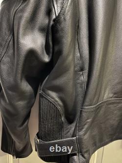 Leather King Motorcycle Jacket Black Mens XXL Excellent Condition FREE SHIPPING