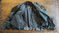 Leather Motorcycle Jacket And Chaps Matched Set Size L/XL
