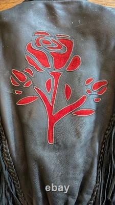 Leather Motorcycle Jacket And Chaps Matched Set Size L/XL
