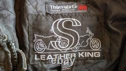 Leather Motorcycle Jacket And Chaps Matched Set Size L/XL