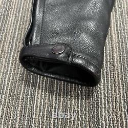 Leather Motorcycle Jacket Mens 48 Skeleton Biker Removable Quilted Liner Lined