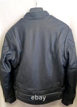 Leather Motorcycle Jacket River Road Size 42 Excellent