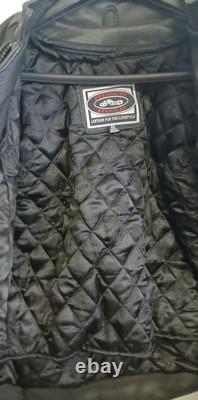 Leather Motorcycle Jacket River Road Size 42 Excellent