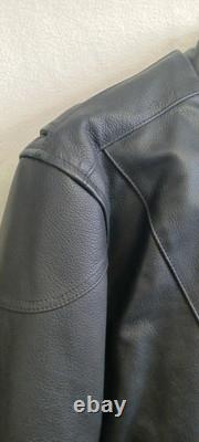 Leather Motorcycle Jacket River Road Size 42 Excellent