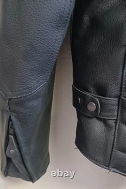 Leather Motorcycle Jacket River Road Size 42 Excellent