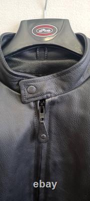 Leather Motorcycle Jacket River Road Size 42 Excellent