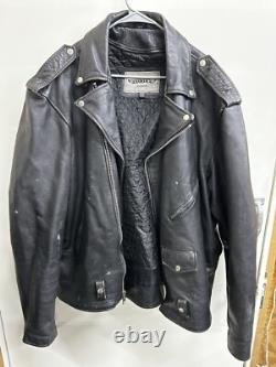 Leather Motorcycle Jacket Unik Premium Sz 54 BT removable Liner Heavy Duty 50542