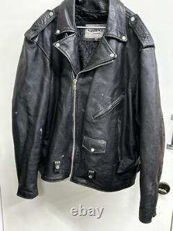 Leather Motorcycle Jacket Unik Premium Sz 54 BT removable Liner Heavy Duty 50542