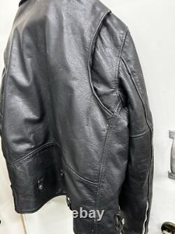 Leather Motorcycle Jacket Unik Premium Sz 54 BT removable Liner Heavy Duty 50542