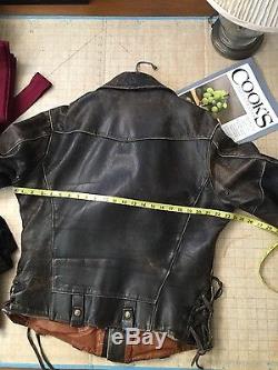 Leather Motorcycle Police Jacket Vintage