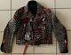 Leather Studded Punk Motor Cycle Jacket Patches Painted Exploited G. B. H. Size 42