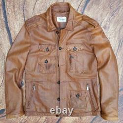 Leather Trucker Jacket Pockets 4 Avirex Schott Vanson RBC AERO Vintage JK130