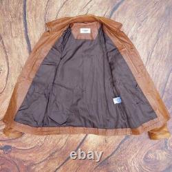 Leather Trucker Jacket Pockets 4 Avirex Schott Vanson RBC AERO Vintage JK130