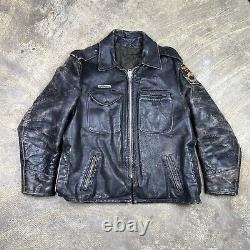 Leather jacket police vintage