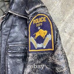 Leather jacket police vintage