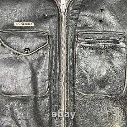 Leather jacket police vintage
