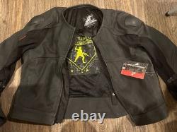 Leather motorcycle jacket (new and never used)