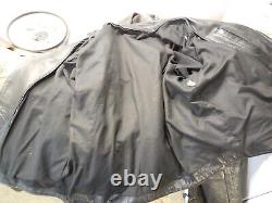 Leather motorcycle jacket vintage Leathercraft Process mens black size 42