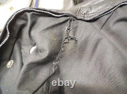 Leather motorcycle jacket vintage Leathercraft Process mens black size 42