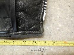 Leather motorcycle jacket vintage Leathercraft Process mens black size 42